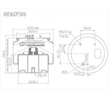 Cylinder (metal piston) R836DFSK6 (CONTITECH 836MBK6)