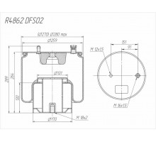 Cylinder (metal piston) R4862DFS02 (CONTITECH 4862N1P02)