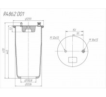 Cylinder (no piston) R4862D01 (CONTITECH 4862N1P01)